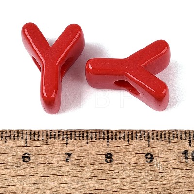 Opaque Acrylic European Beads OACR-M027-01Y-15-1