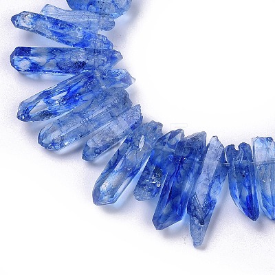 Natural Crackle Quartz Crystal Dyed Beads Strands G-I345-05F-1