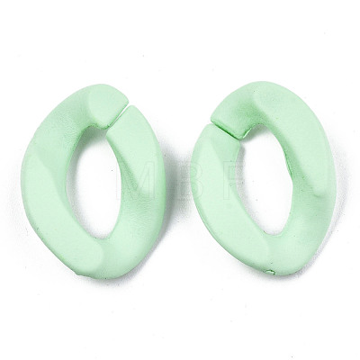 Opaque Spray Painted Acrylic Linking Rings X-OACR-S036-001A-I12-1