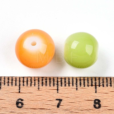 Baking Painted Glass Beads DGLA-Q020-10mm-M01-1