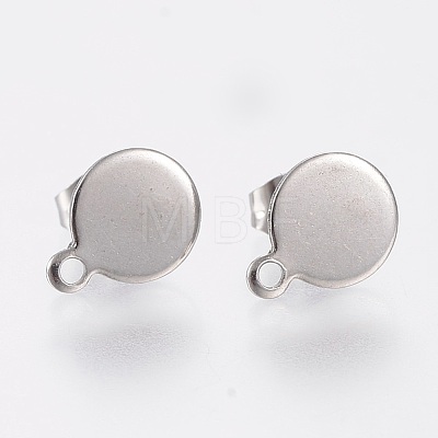 Non-Tarnish 304 Stainless Steel Stud Earring Findings STAS-K184-02-01P-1