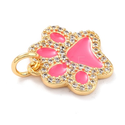 Real 18K Gold Plated Brass Micro Pave Cubic Zirconia Charms ZIRC-L100-085G-07-1