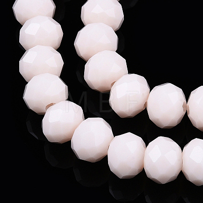 Opaque Solid Color Glass Beads Strands EGLA-A034-P8mm-D33-1