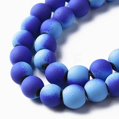 Spray Painted Non-magnetic Synthetic Hematite Beads Strands G-N337-01G-1