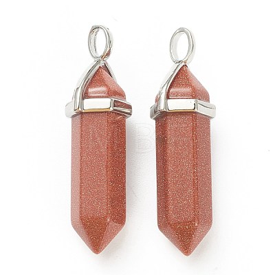 Synthetic Goldstone Pointed Pendants G-M378-01P-A33-1