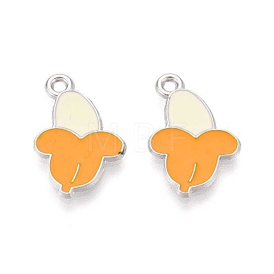 Fruit Alloy Enamel Charms PALLOY-S058-01P-18-1