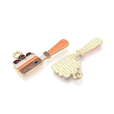 Alloy and Enamel Pendants PALLOY-T093-10G-1