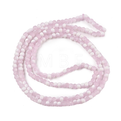 Frosted Crackle Glass Beads Strands GLAA-U001-4mm-M03-1