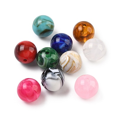 Two Tone Opaque Acrylic Beads MACR-L016-06-1