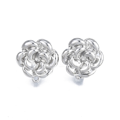 Alloy Stud Earring Findings PALLOY-N150-80P-1