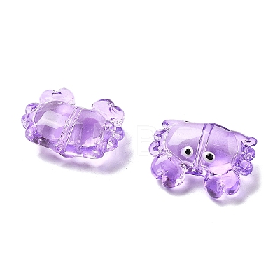 Transparent Glass Enamel Beads LAMP-V001-08E-1