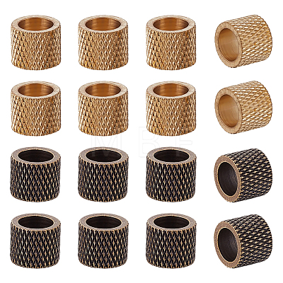 16Pcs 2 Colors Brass European Beads KK-ME0004-18-1