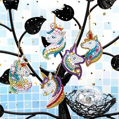 DIY Keychain Diamond Painting Kits DIAM-PW0001-124-1