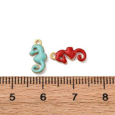 304 Stainless Steel Enamel Charms X-STAS-Q363-14G-G-1