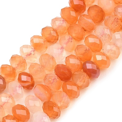 Natural Red Agate Beads Strands G-C259-A37-5x8mm-1