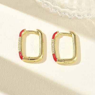 Brass Micro Pave Cubic Zirconia Hoop Earrings KK-CBA98BA-01G-A-1