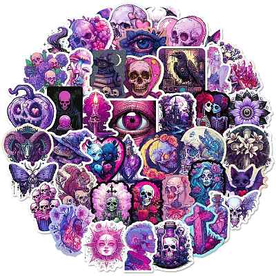 Gothic Skull Stickers Self-Adhesive Stickers PW-WG25990-01-1