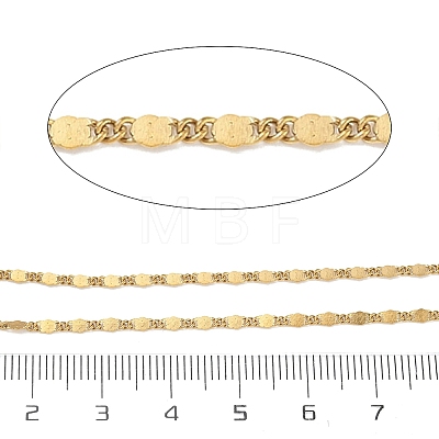 304 Stainless Steel Twisted Figaro Chains CHS-G052-01G-1