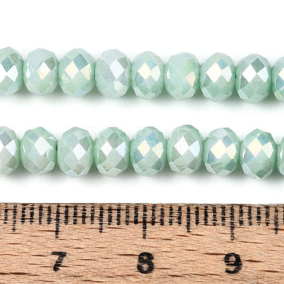 Anti-Tarnish Electroplate Rondelle Glass Beads Strands EGLA-T021-6mm-17-06-1
