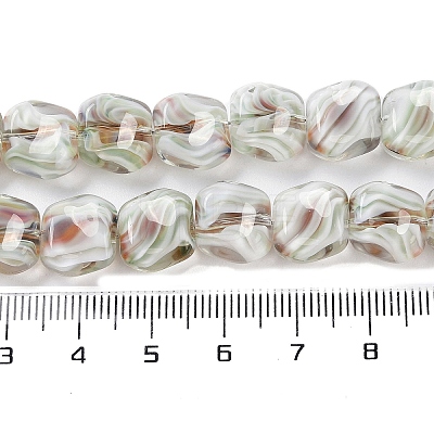Handmade Milleflori Glass Beads Strands LAMP-M018-01A-03-1