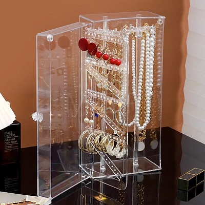 Acrylic Jewerly Hanging Necklaces Organizer Storage Boxes PW-WG53E9D-03-1