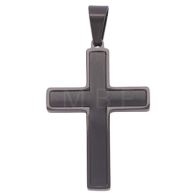 1Pc Brushed 304 Stainless Steel Pendants STAS-TADJ0001-07EB-1