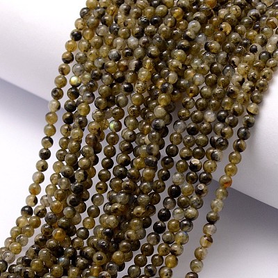 Natural Labradorite Bead Strands G-K146-49-3mm-1