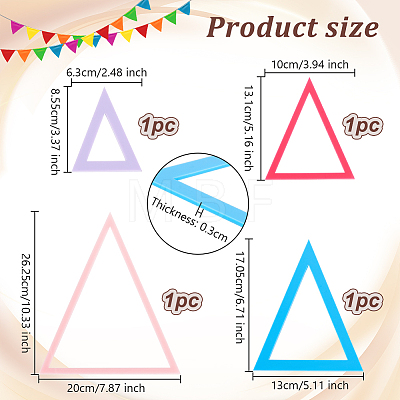 Acrylic Quilting Template TOOL-WH0136-105D-1