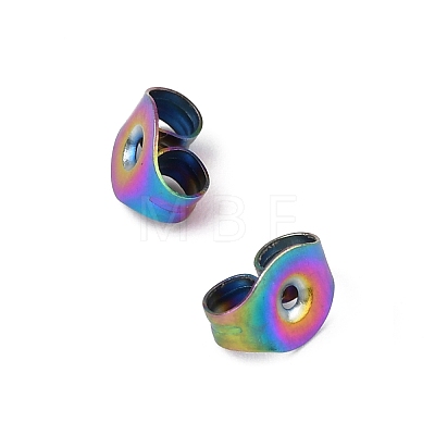 Rainbow Color 304 Stainless Steel Ear Nuts STAS-TAC0001-28-1