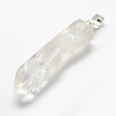 Natural Quartz Crystal Pendants G-F463-10S-1