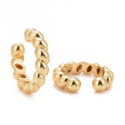 Rack Plating Brass Twist Rope Shape Cuff Earrings EJEW-G288-08G-1