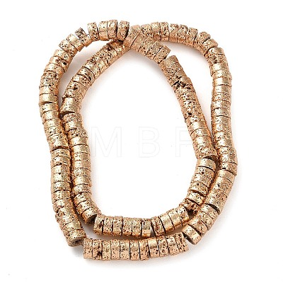 Electroplated Natural Lava Rock Beads Strands G-I360-A01-02-1