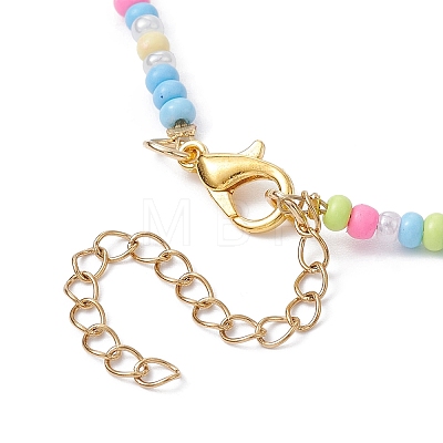 Golden Brass Heart Pendant Necklace NJEW-JN04530-1