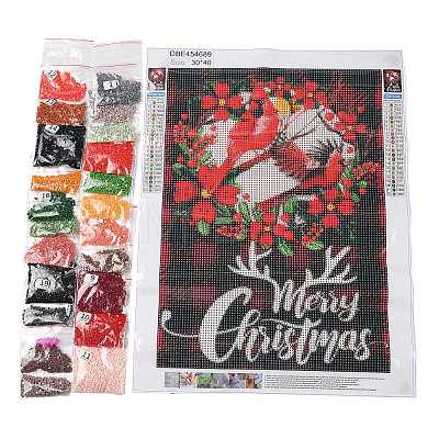 DIY Christmas Theme Diamond Painting Kits DIY-U002-02C-1