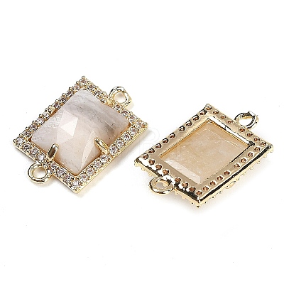 Natural Moonstone Faceted Rectangle Links G-I375-07G-12-1