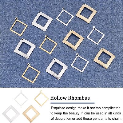 40Pcs 4 Style  Rack Plating Eco-friendly Brass Pendants KK-FH0004-06-1