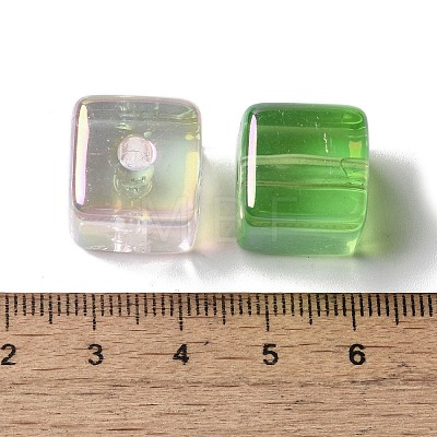 UV Plating Transparent Acrylic Beads OACR-H123-14-1