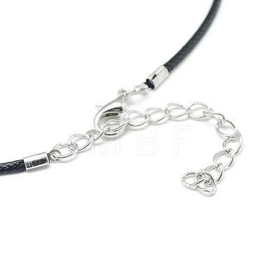 Alloy Glass Pendant Necklaces NJEW-S381-098-1