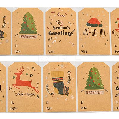 Christmas Theme Cartoon Paper Stickers STIC-P013-08A-1