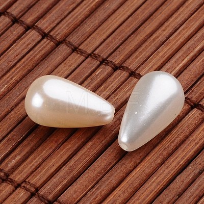 Teardrop Acrylic Imitation Pearl Beads X-OACR-O002-2461-1