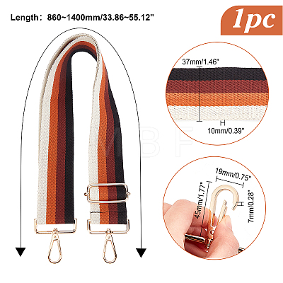 Stripe Pattern Cotton Fabric Bag Straps FIND-WH0001-56B-1