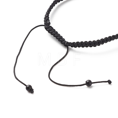 Acrylic Braided Bead Bracelet BJEW-JB08552-01-1