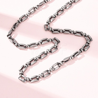 Unisex 304 Stainless Steel Necklaces NJEW-C115-07AS-1