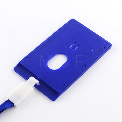 Frosted Plastic Neck Strap Card Holders X-AJEW-R043-A02-1