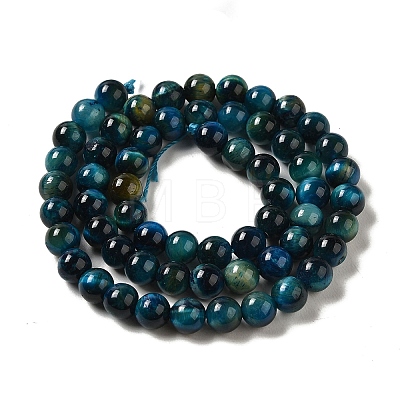 Dyed Natural Tiger Eye Beads Strands G-G102-A02-02-1