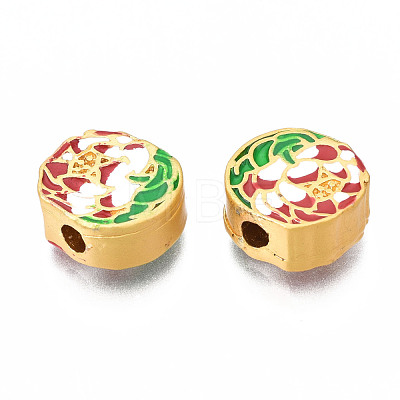 Rack Plating Alloy Enamel Beads ENAM-N056-032B-1