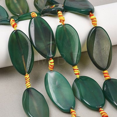 Natural Banded Agate Beads Strands G-F825-H01-01B-1