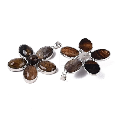 Natural Agate Big Pendants G-Q494-25P-03-1