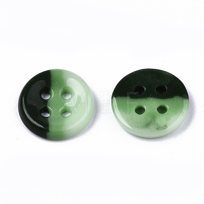 4-Hole Handmade Lampwork Sewing Buttons BUTT-T010-02B-1