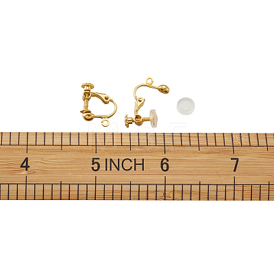 Brass Clip on Earring Findings DIY-TA0002-20G-1